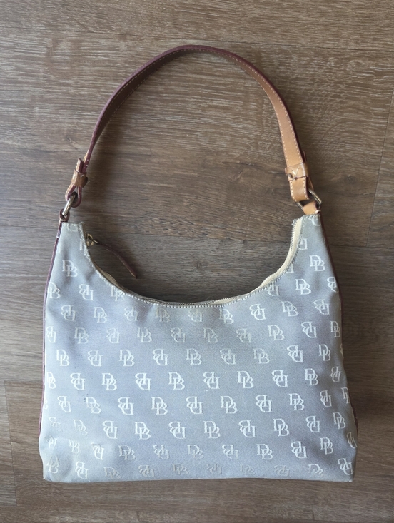 Dooney & Bourke Handbags - Vintage Y2K Dooney & Bourke Small Hobo Shoulder Bag Monogram Jacquard Purse